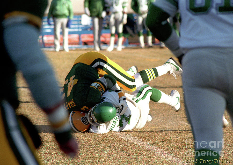 Edmonton Eskimos Football - Craig Shaffer 1986 Photograph by Terry ...