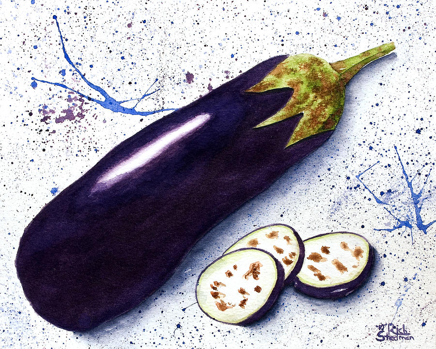 Eggplant for Lunch #3 Painting by Richard Stedman