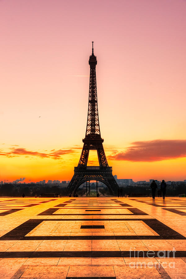 Eiffel tower at sunrise - Paris #3 Photograph by Luciano Mortula