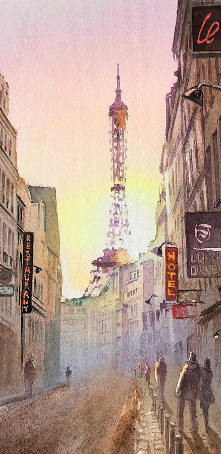 Eiffel Tower Paris France #3 Painting by Irina Sztukowski