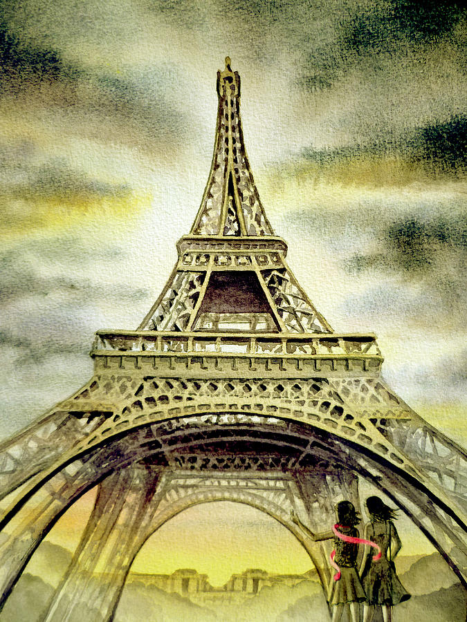 Eiffel Tower Paris #4 Painting by Irina Sztukowski