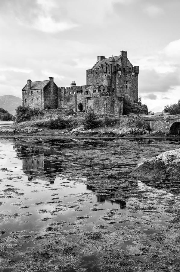 Eilean Donan Castle 2nd September 2015 monochrome #3 Photograph by John Paul Cullen