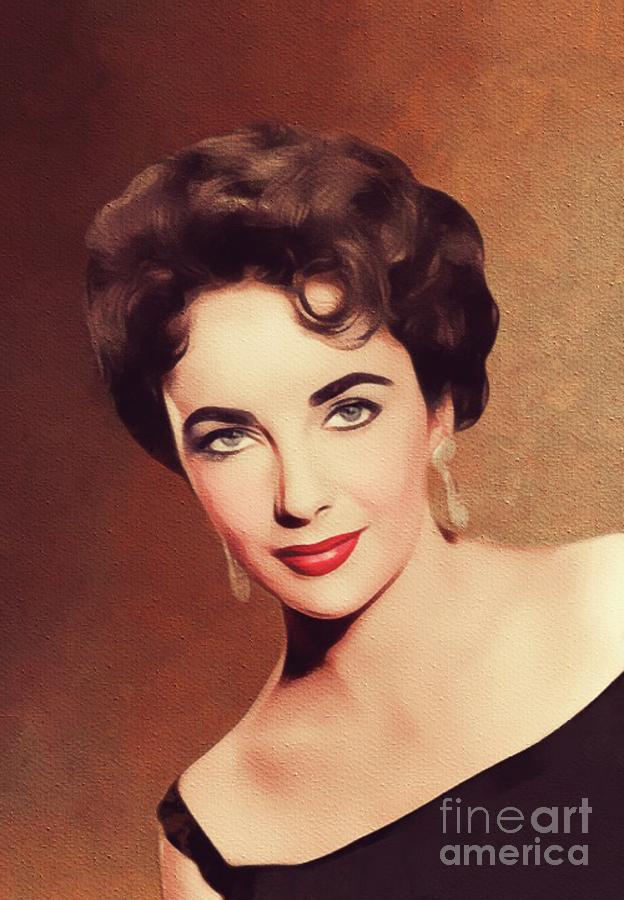 Hollywood Painting - Elizabeth Taylor, Movie Legend #3 by Esoterica Art Agency