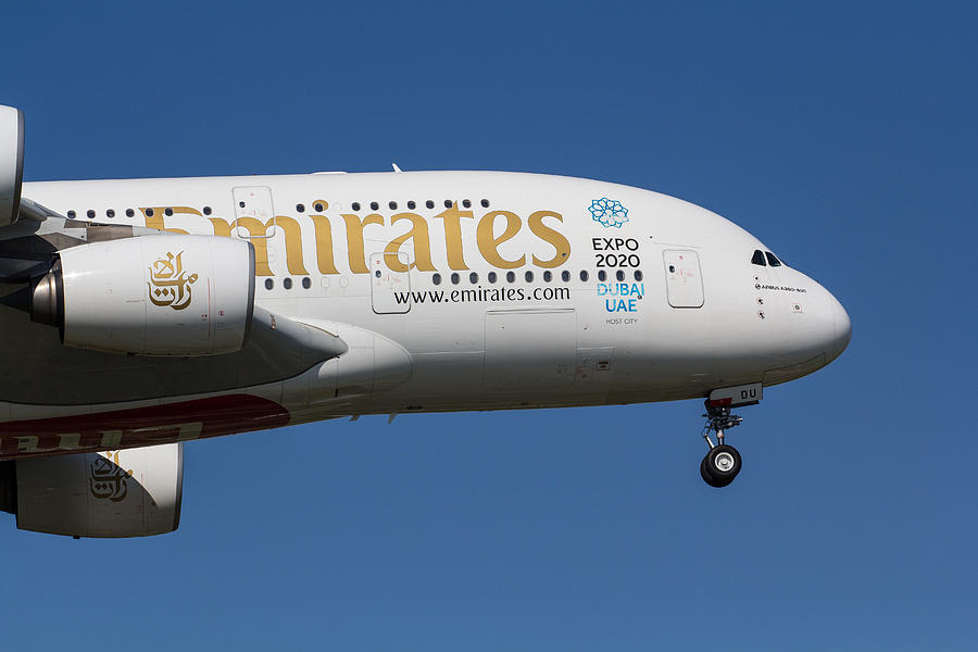 Jet Photograph - Emirates Airbus A380 #3 by David Pyatt