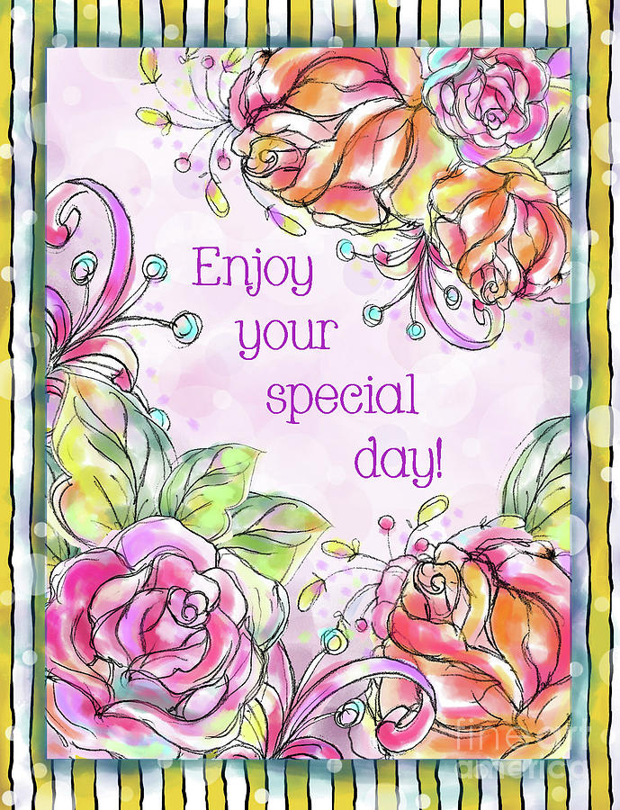 Enjoy Your Special Day Mixed Media by Pam Vale