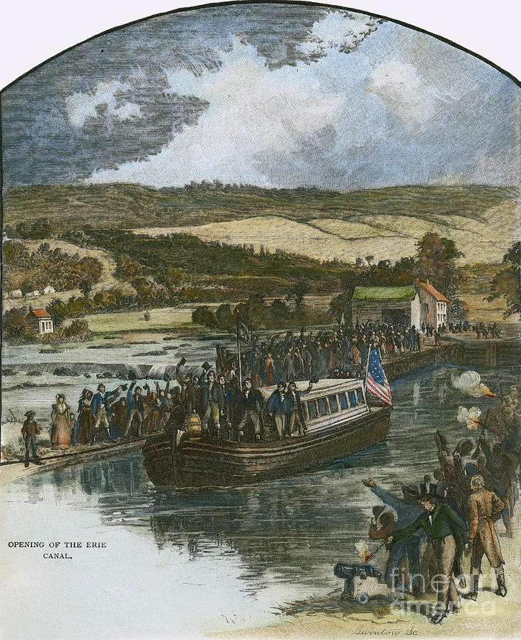 Erie Canal Opening, 1825 #11 Drawing by Granger