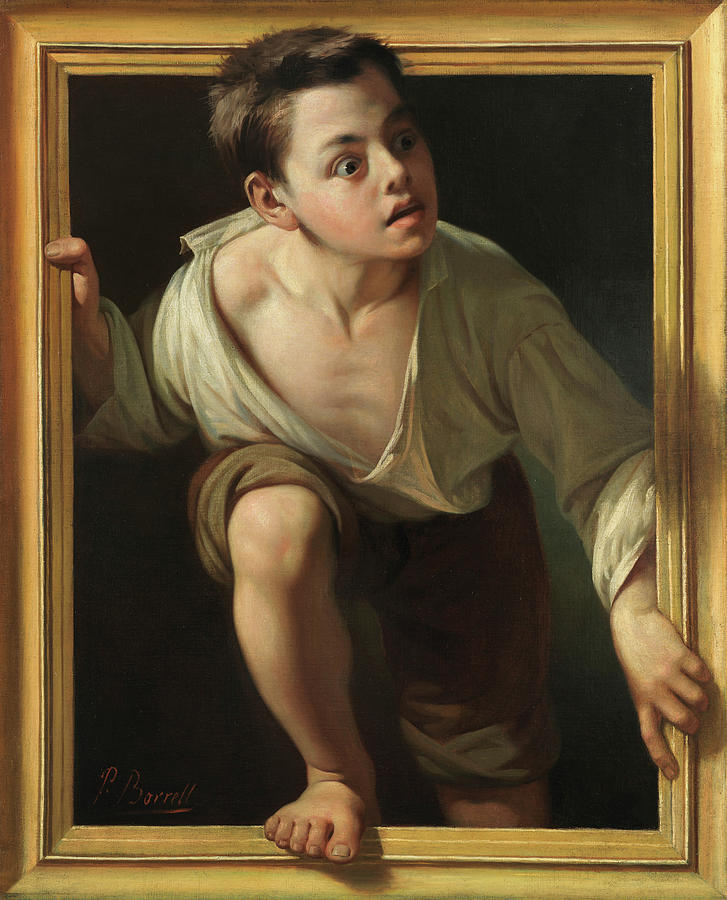 Pere Painting - Escaping Criticism by Pere Borrell Del Caso Pere Painting - Escaping Criticism by Pere Borrell Del Caso
