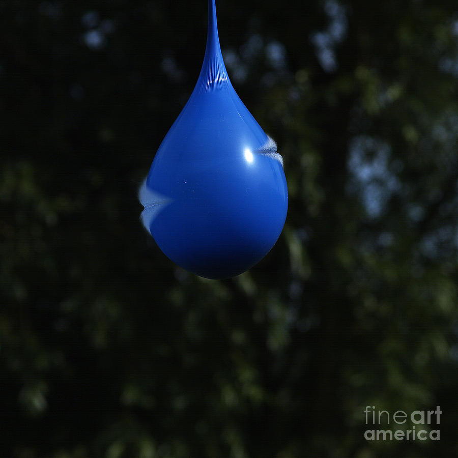 Exploding Blue Water Balloon Photograph by Gerard Lacz Pixels