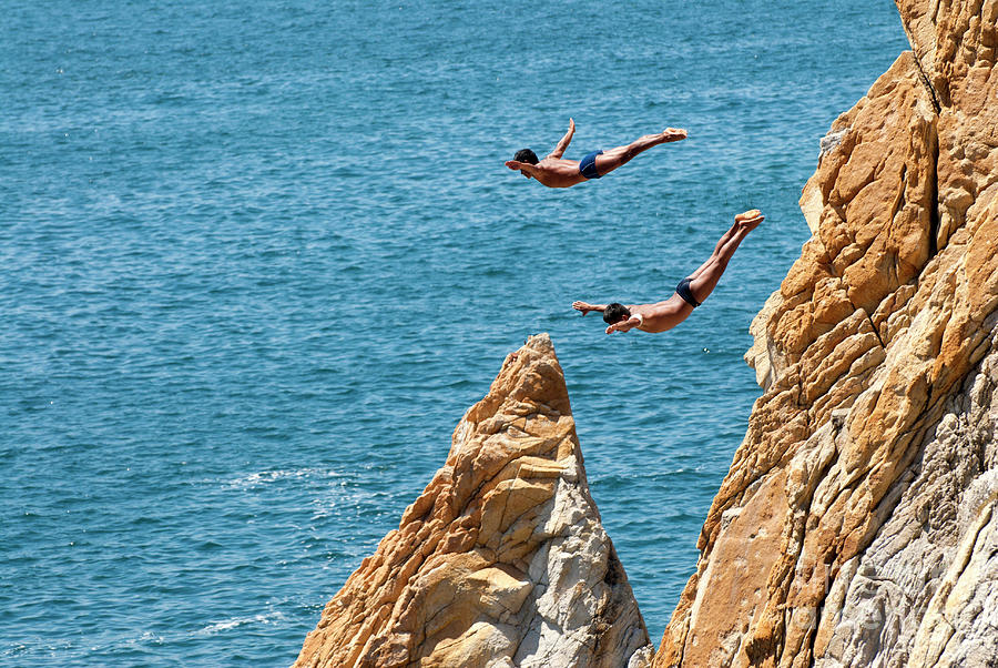 Famous cliff diver of Acapulco Mexico #3 Photograph by Anthony Totah