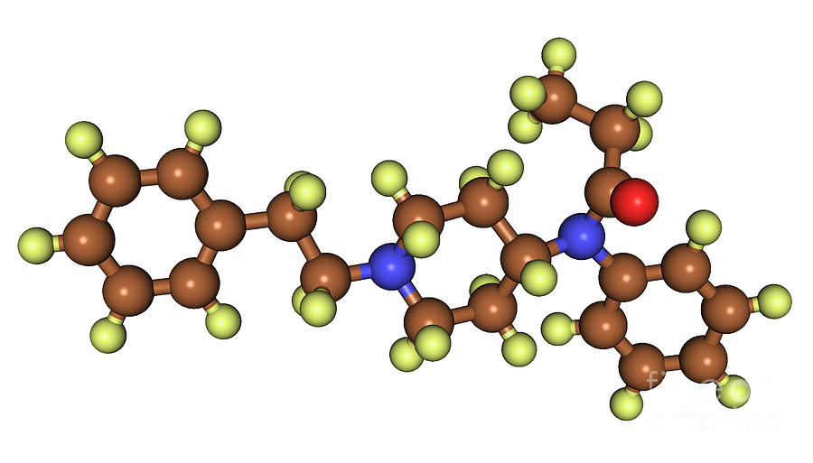 Fentanyl, Molecular Model #3 Photograph by Scimat