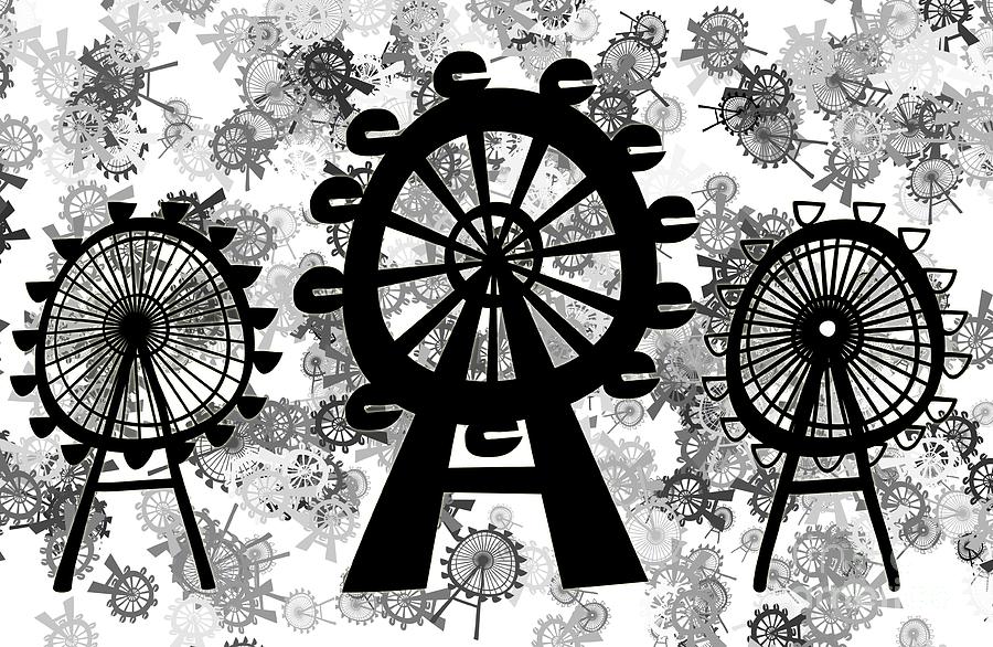 Ferris Wheel - London Eye #3 Digital Art by Michal Boubin