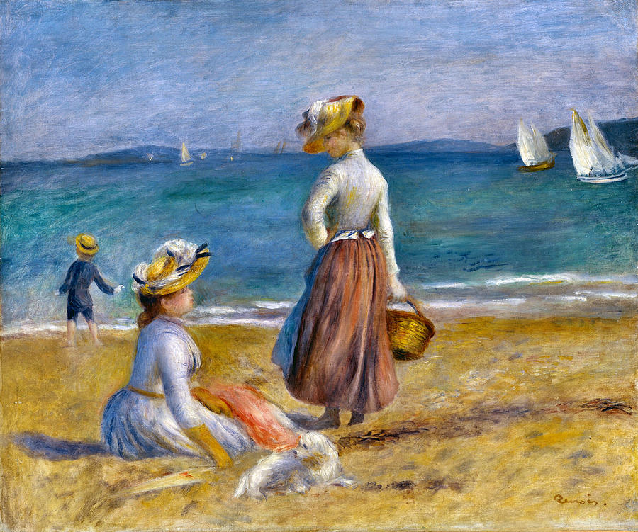 Figures on the Beach #3 Photograph by Pierre Auguste Renoir