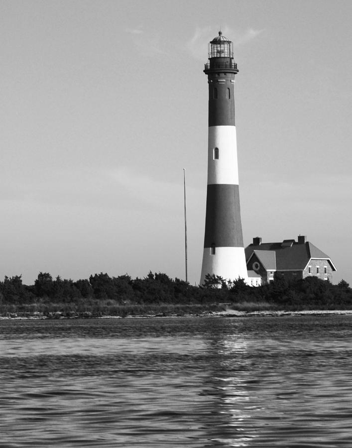 Black And White Photograph - Fire Island Lighthouse #5 by Alida Thorpe