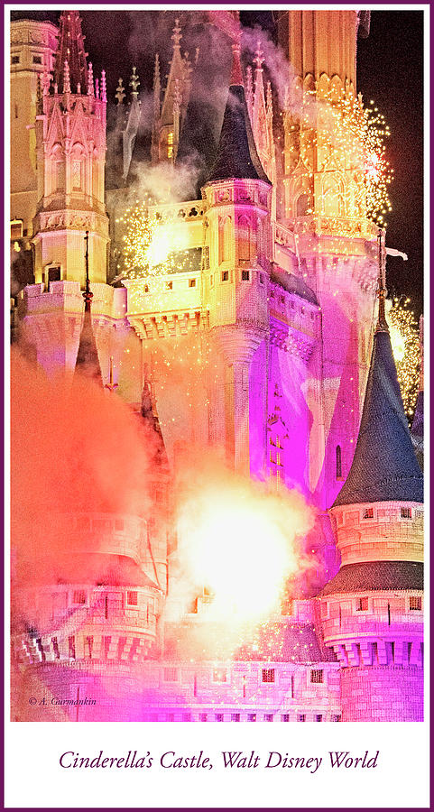 Fireworks, Cinderellas Castle, Walt Disney World #3 Photograph by A Macarthur Gurmankin