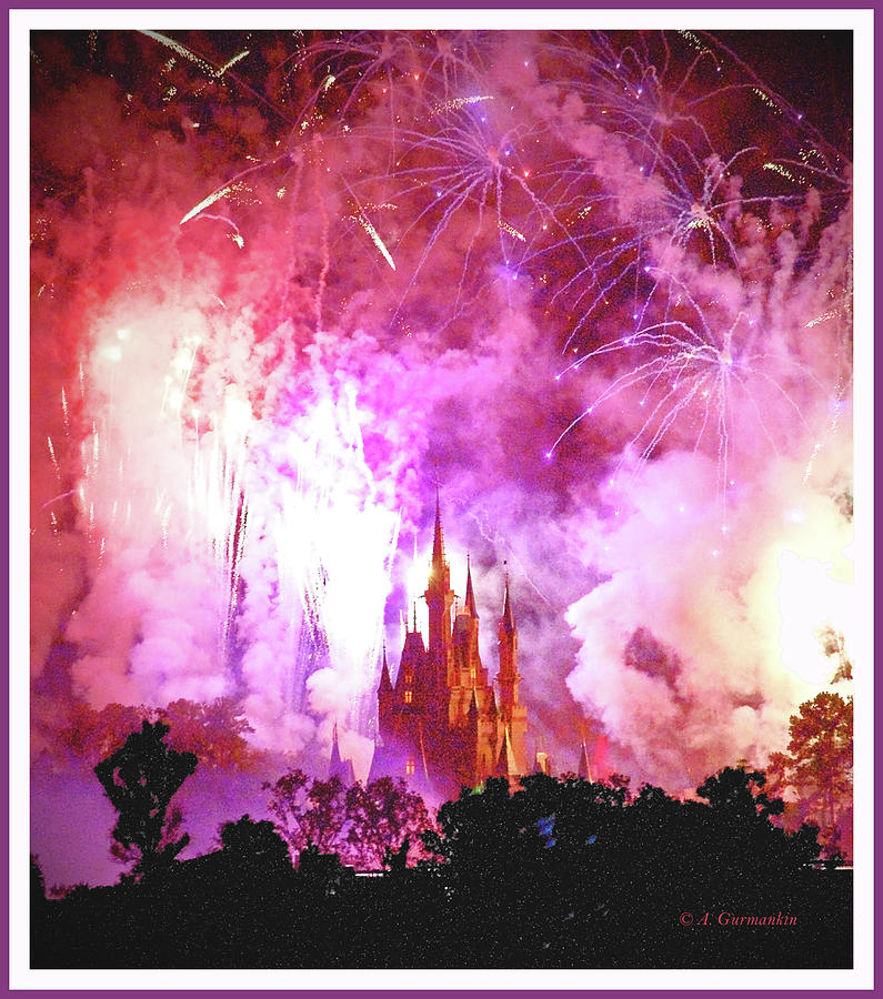 Fireworks Display, Magic Kingdom, Walt Disney World #1 Photograph by A Macarthur Gurmankin