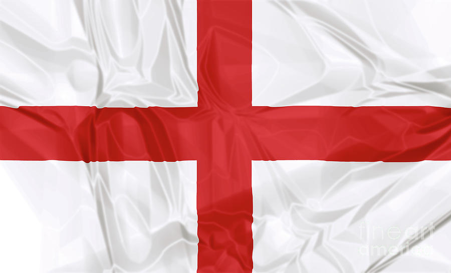 Flag of England #3 Digital Art by Benny Marty