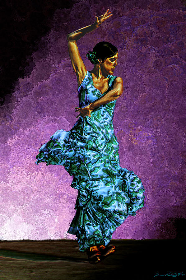 Flamenco Dancer #3 Painting by Bruce Nutting