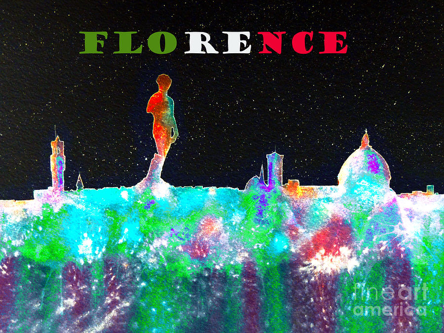Florence Italy Skyline #2 Painting by Bill Holkham