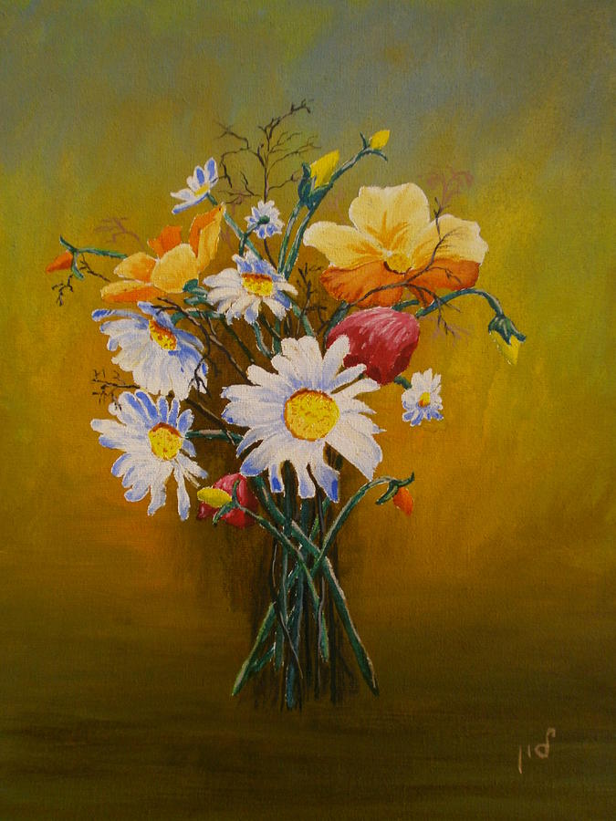 Nature Painting - Flowers #4 by Maria Woithofer