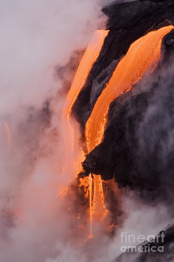 Flowing Pahoehoe Lava #3 Photograph by Ron Dahlquist - Printscapes