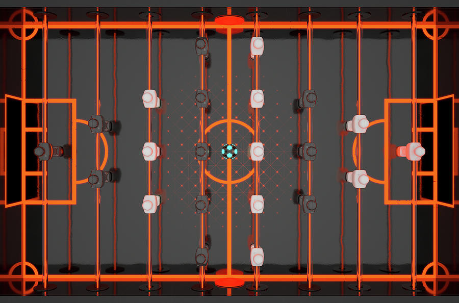 Foosball Players Digital Art by Allan Swart Fine Art America