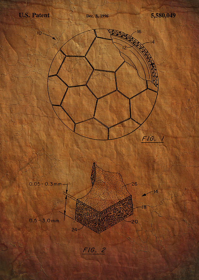 Football patent #3 Photograph by Chris Smith