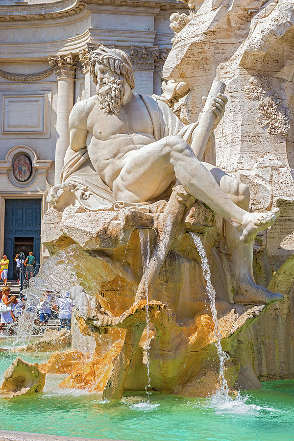 Fountain dei Fiumi in Rome, Italy #3 Photograph by Marek Poplawski