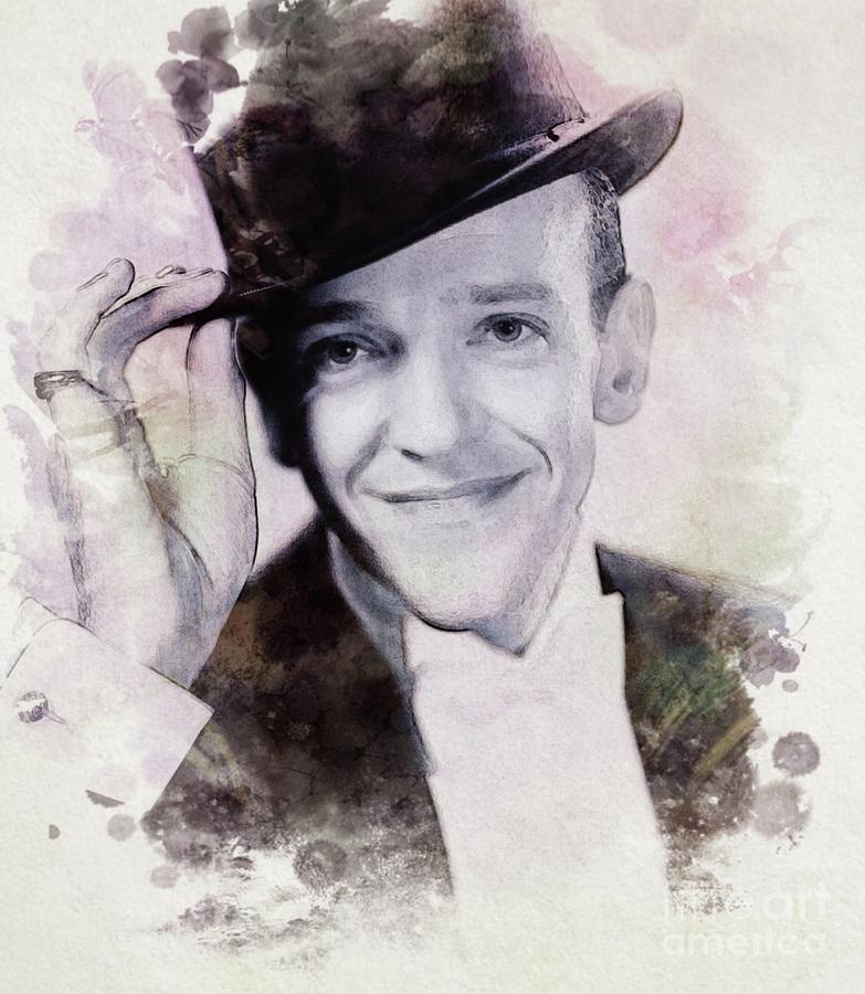 Fred Astaire, Vintage Actor And Dancer Painting
