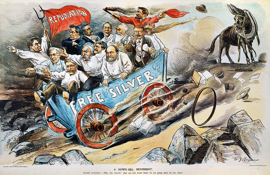 Free Silver Cartoon, 1896 #3 by Granger