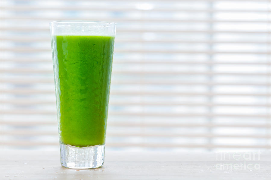 Fresh juice from green vegetables and fruits. Healthy vitamin drink #3 Photograph by Michal Bednarek