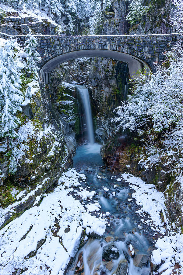 Fresh Snow in Christine Falls #3 Digital Art by Michael Lee