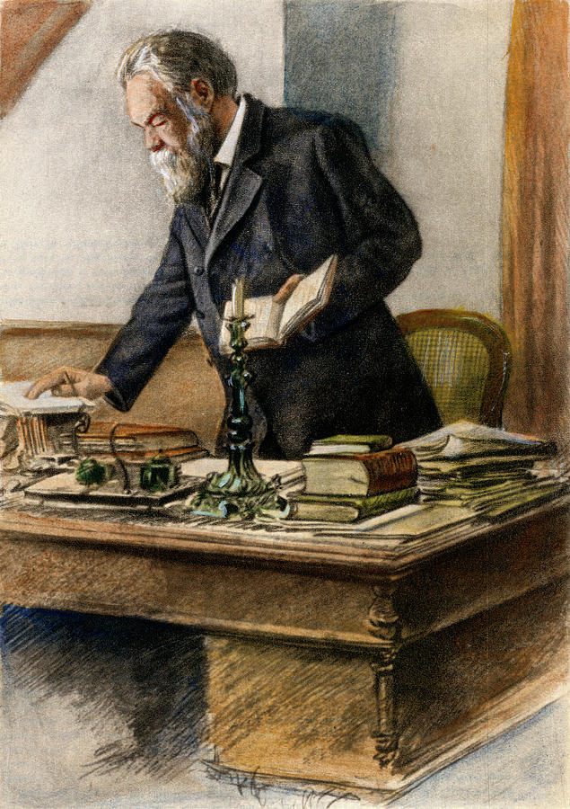 Friedrich Engels, 18201895 Drawing by Granger Pixels