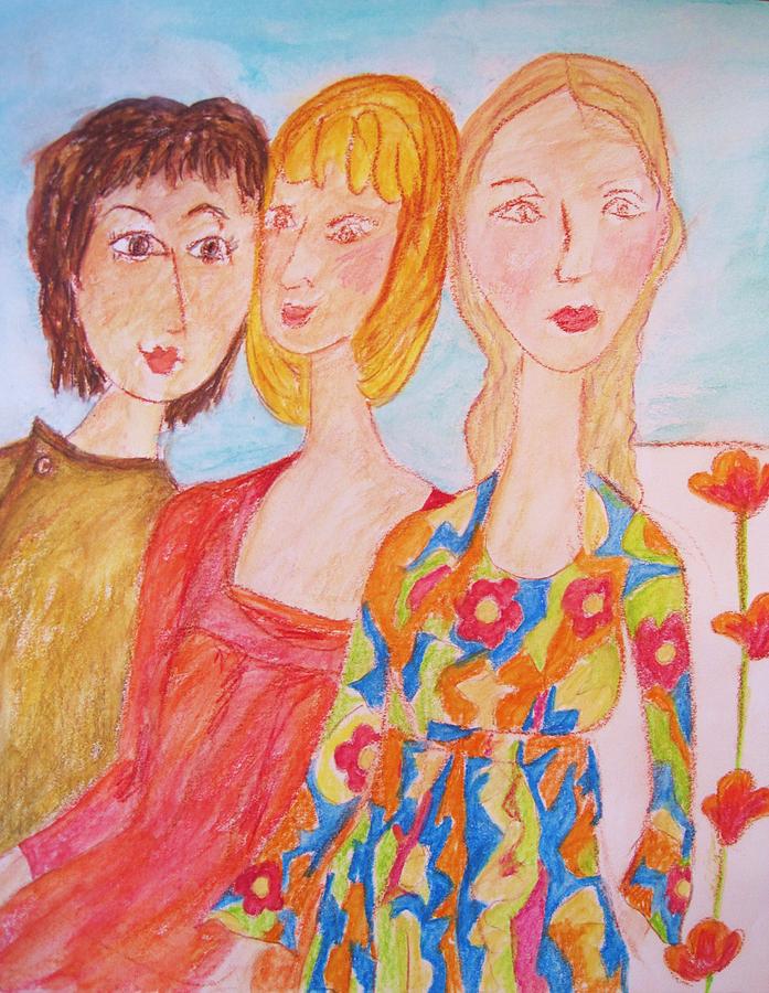 3 Friends Painting by Linda Watson - Fine Art America