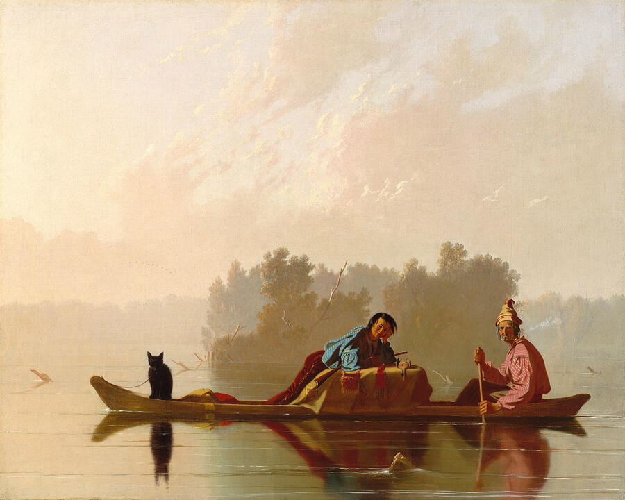 Fur Traders Descending the Missouri #3 Painting by George Caleb Bingham
