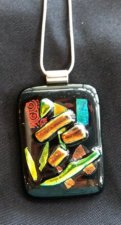 Fused Glass And Dicroic #3 Jewelry by Lori Jacobus-Crawford