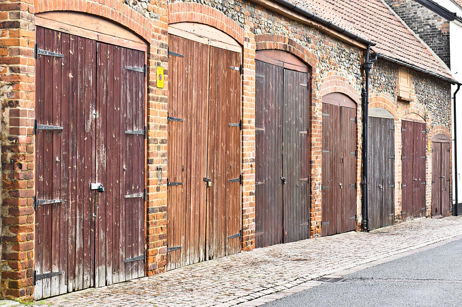 Architecture Photograph - Garage doors #3 by Tom Gowanlock