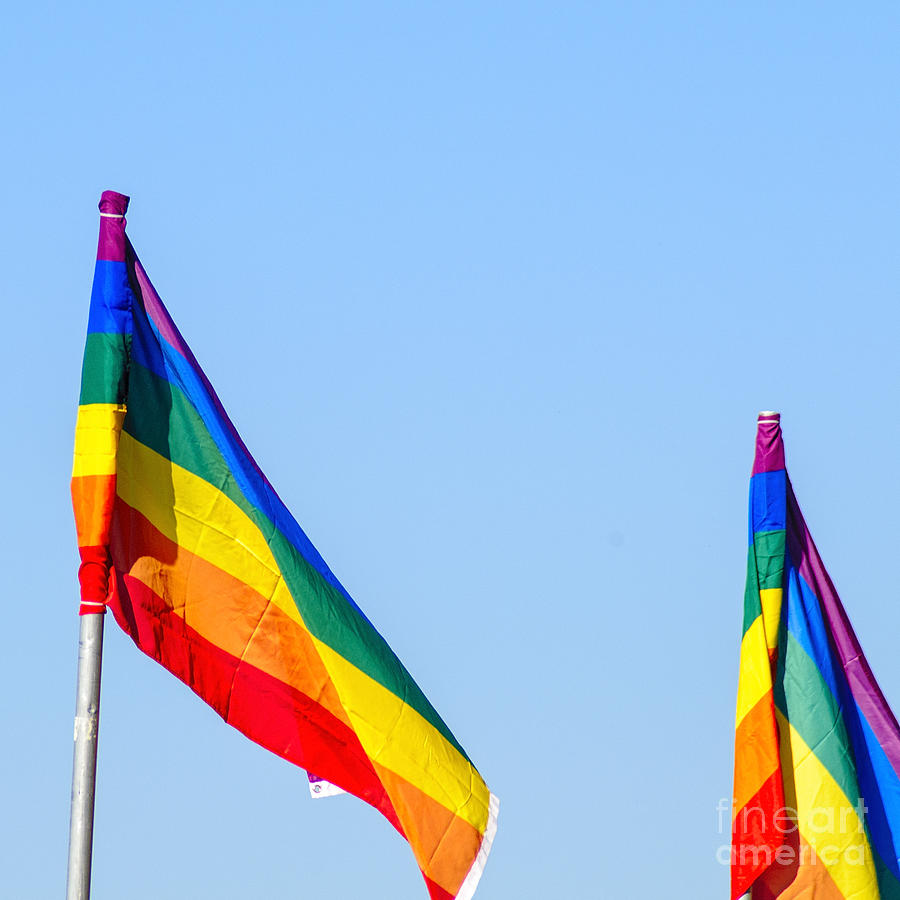 Gay rainbow flag  #3 Photograph by Ilan Rosen