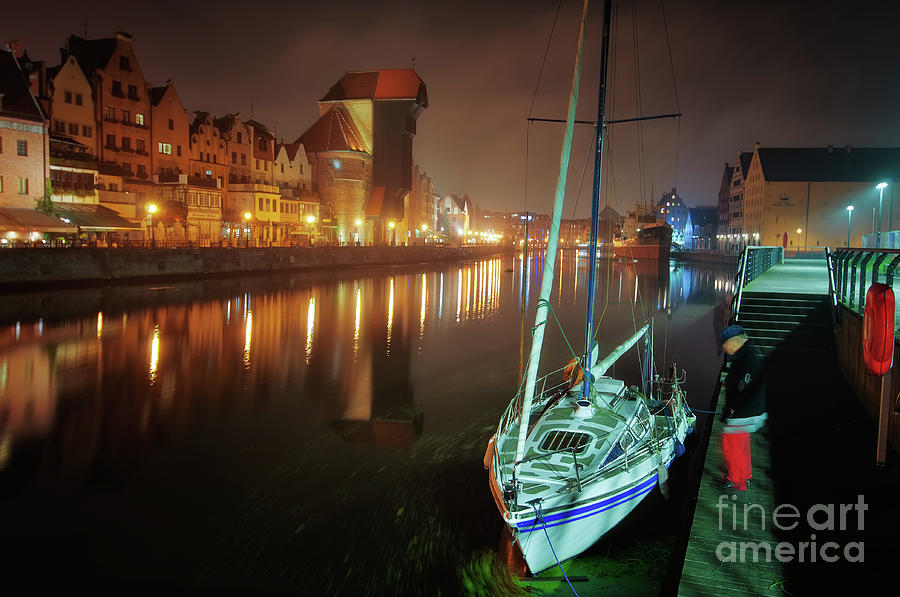 Gdansk at night #3 Photograph by Mariusz Talarek