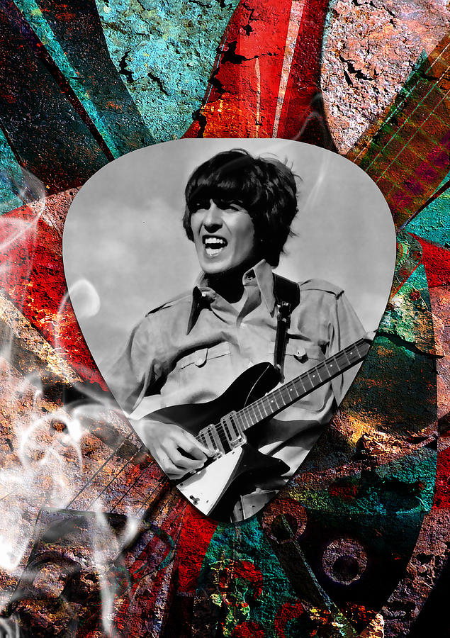 George Harrison The Beatles Art #3 Mixed Media by Marvin Blaine