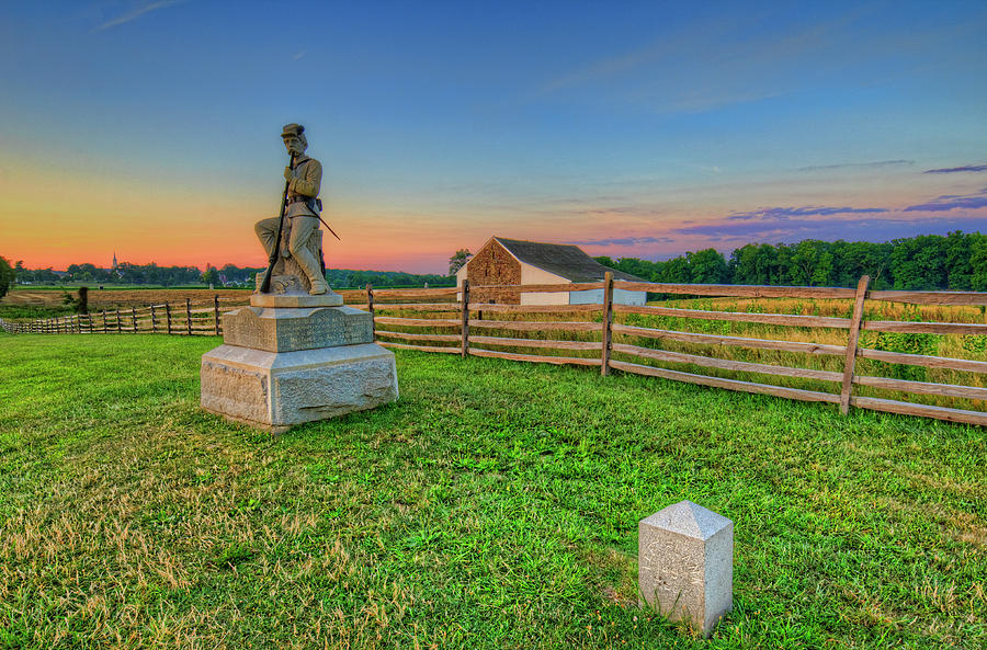 Gettysburg Mcpherson Ridge Sunrise Photograph By Craig Fildes Fine