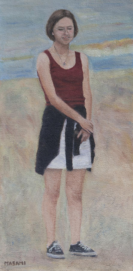 Girl At The Beach #3 Painting by Masami Iida