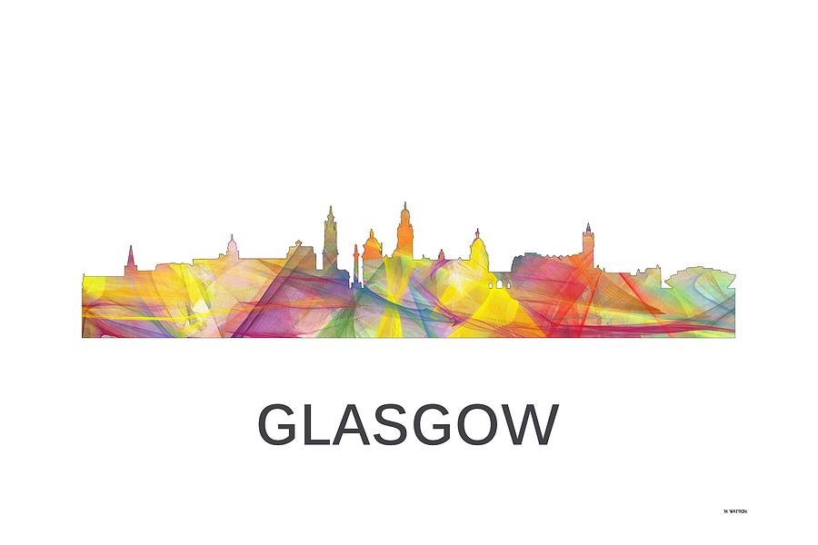 Glasgow Scotland Skyline #3 Digital Art by Marlene Watson