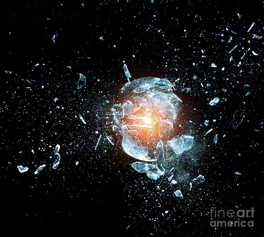 Glass  Explosion #3 Photograph by Gualtiero Boffi