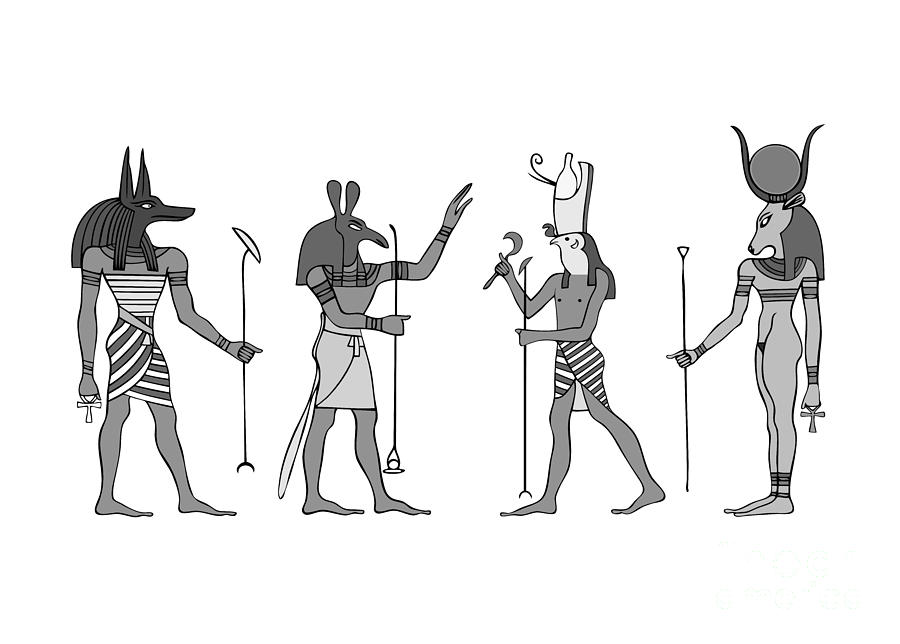 Gods of ancient Egypt #3 Digital Art by Michal Boubin