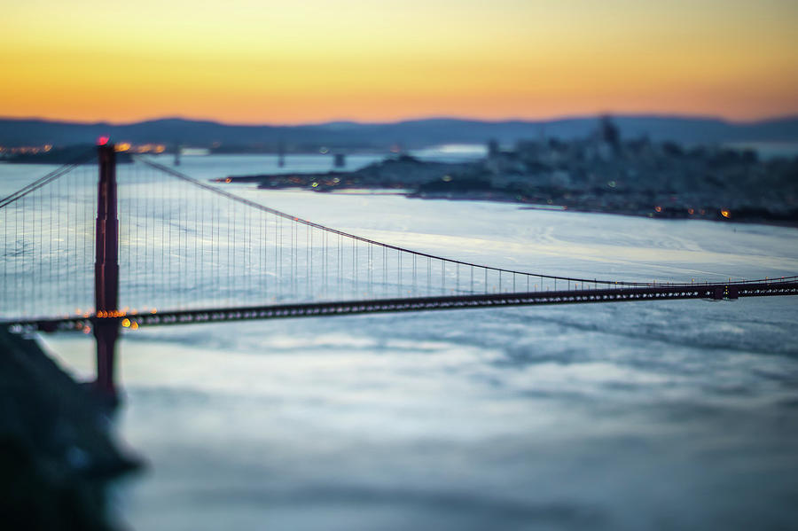 Golden Gate Bridge San Francisco California West Coast Sunrise #3 Photograph by Alex Grichenko