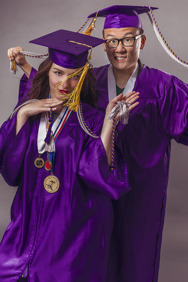Graduation Couple #3 Photograph by Peter Lakomy