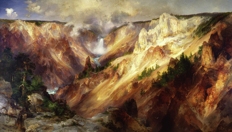 Grand Canyon of the Yellowstone #3 Painting by Eric Glaser