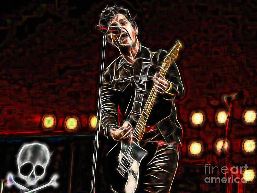 Green Day Mixed Media - Green Day Billie Joe Armstrong #1 by Marvin Blaine