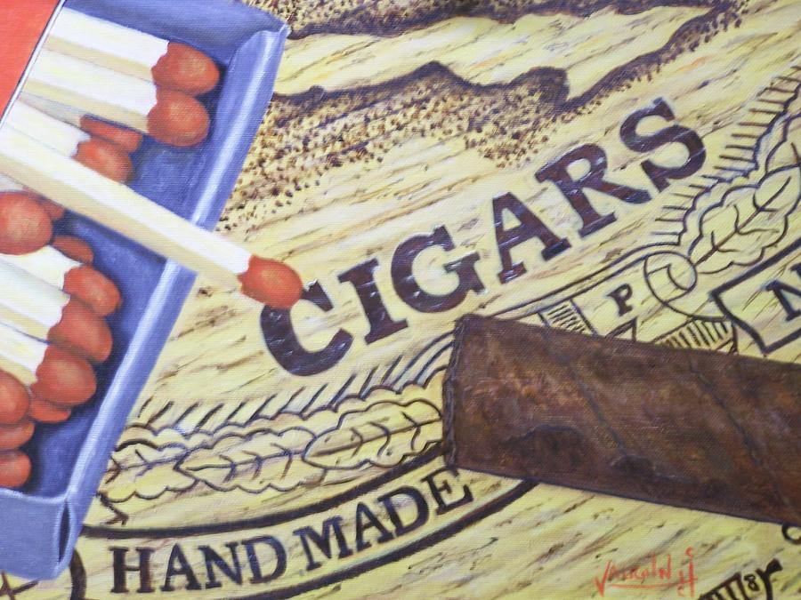 Hand Made Cigars #3 Painting by Charles Vaughn
