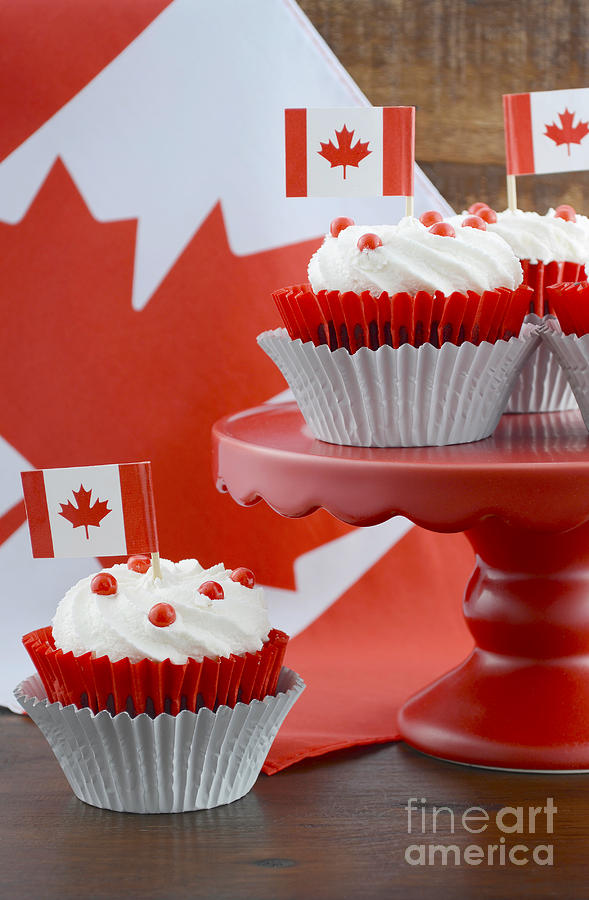 Happy Canada Day Cupcakes Photograph by Milleflore Images - Fine Art ...